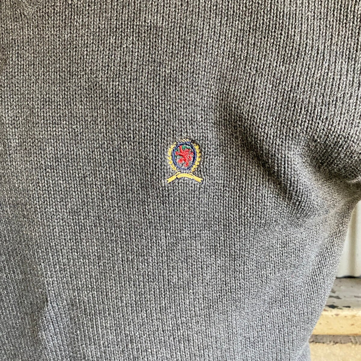 90年代 TOMMY HILFIGER トミーヒルフィガー コットンニットセーター 