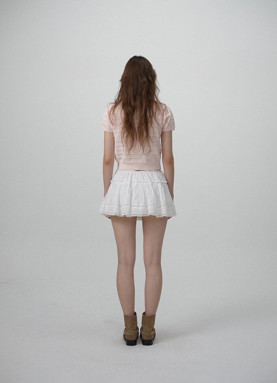 6月中旬発送 [The Barnnet] Helen Logo Jacquard Knit Top_Navy 正規品