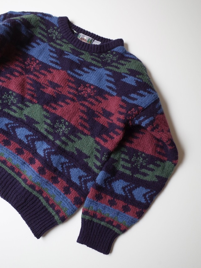 90s EMS design knit sweater