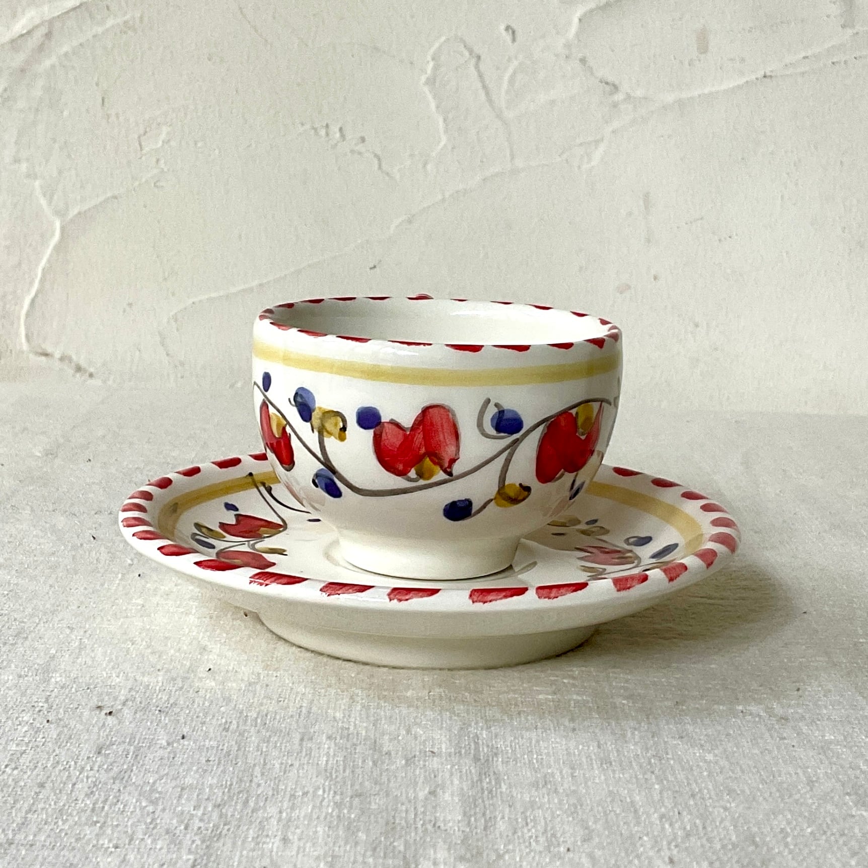 イタリア　陶器 絵皿 26cm GEO037 マヨリカ焼き イタリア陶器 シチリア