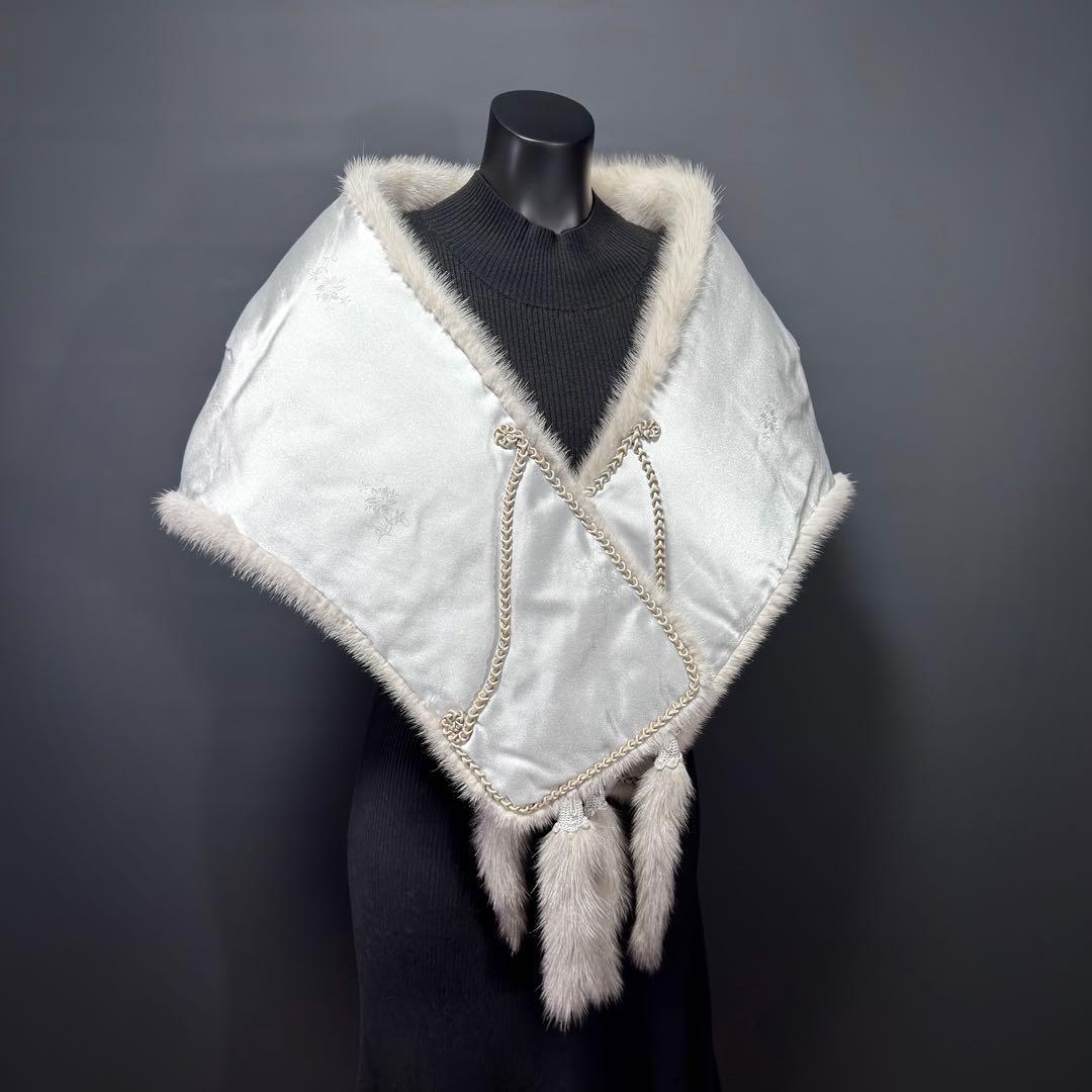新同✩ミンク✩ファーショール✩サファイアミンク✩留め具有✩裏地も素敵✩スカラップ SAGA MINK】Superb Quality ファーショール サファイア | KS JAPAN