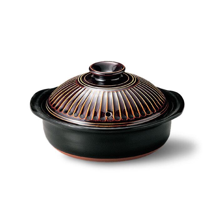 土鍋 一人用 直火 銀峯 菊花 土鍋 6号 萬古焼 日本製 | みのさらら