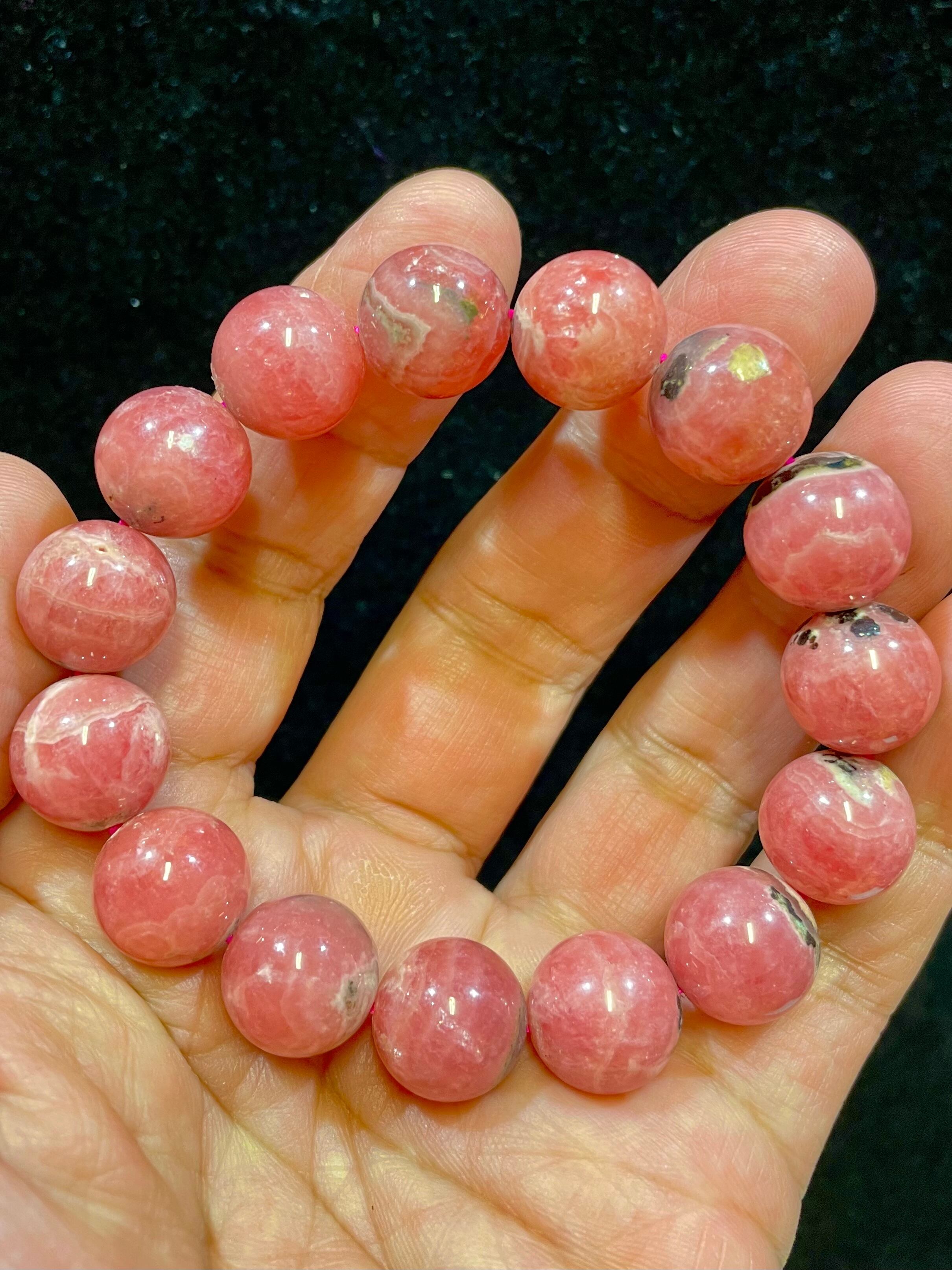 9) 愛の泉「インカローズ」ブレスレット13.5mm(ペルー産)