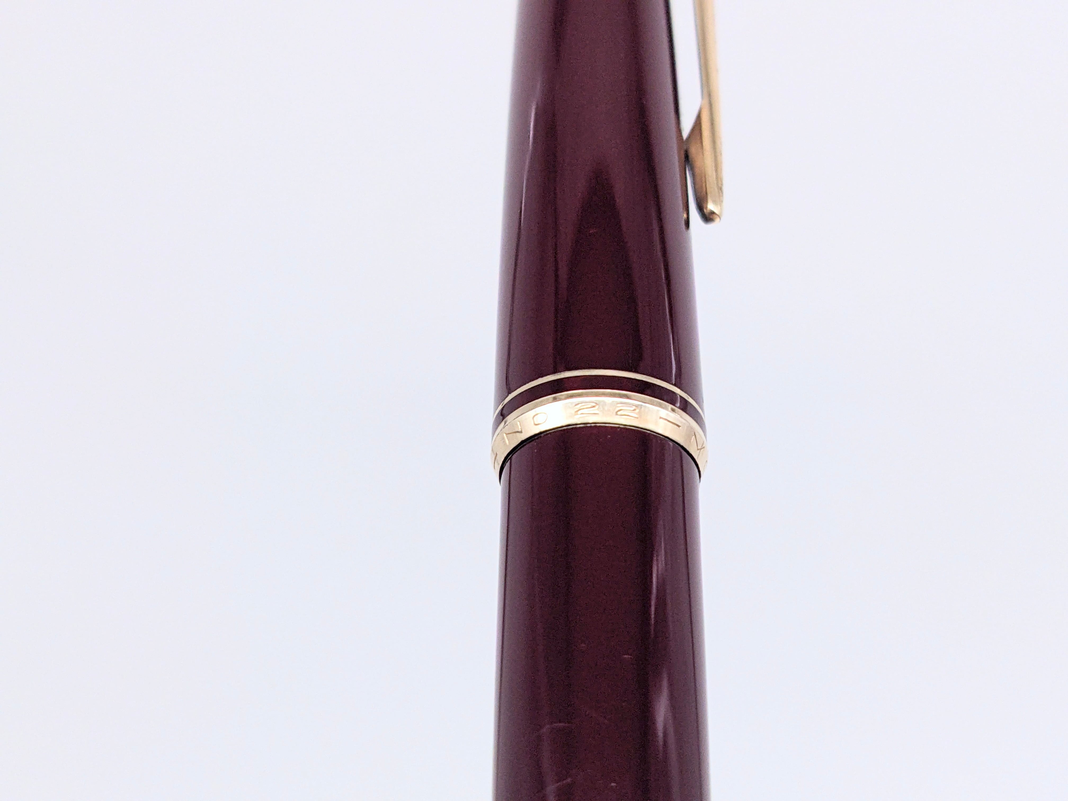 60s モンブラン No 22 ボルドー MONTBLANC No 22 （極細字） 14K