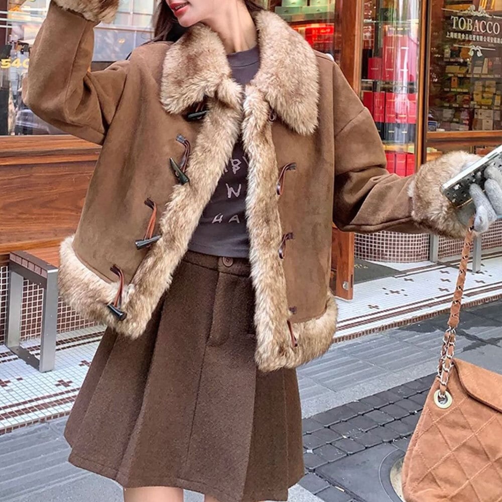 【送料無料】 ムートン ジャケット アウター レディース 秋冬 韓国 防寒 防風 保温 暖かい おしゃれ 大人 かわいい きれいめ スエードジャケット フェイクムートン ブルゾン ゆったり 大人可愛い 大人女子