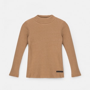 my little cozmo/Organic rib sweater/camel/AMESK139