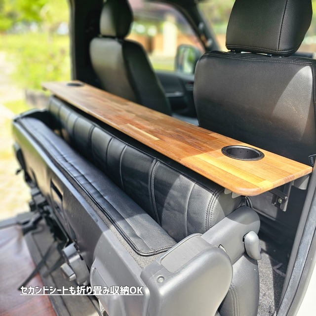 【完成品／即納】ハイエース・キャラバン専用ワンタッチテーブル　【ウォールナットver.】