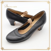 フラメンコ 衣装 シューズ 33表記 ブラック系 GLADIS DANCE 靴 くつ ヒール レディース 無地 シンプル 練習 レッスン 釘なし ダンスシューズ イベント ステージ オールブラック