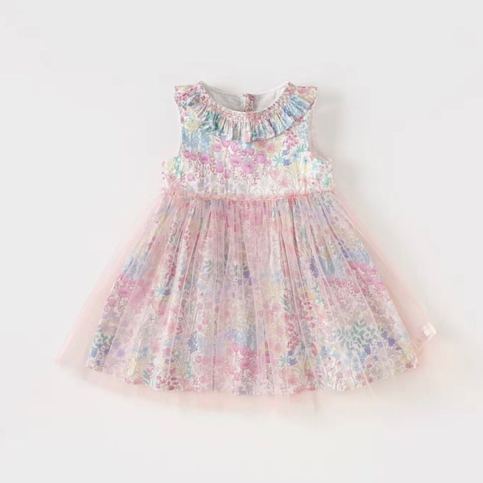 【outlet】【90cm】Dave & Bella 小花柄ノースリーブチュールスカートワンピース