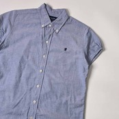 Gymphlex ジムフレックス BD ボタンダウン オックスフォード 半袖シャツ 12/ブルー レディース