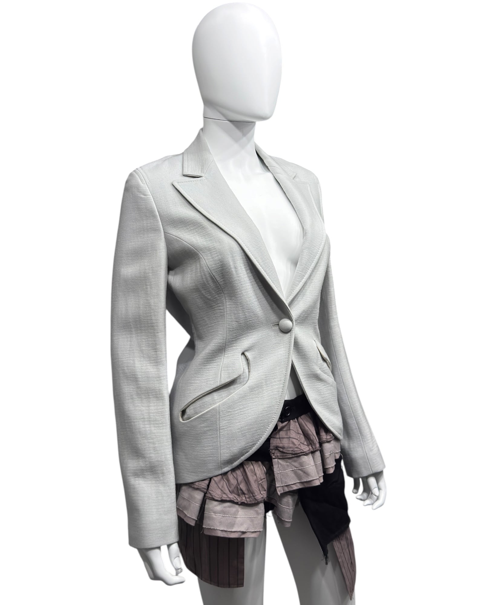 Hussein Chalayan グレー テーラードジャケット【42】S1105 HUSSEIN CHALAYAN | ZSC