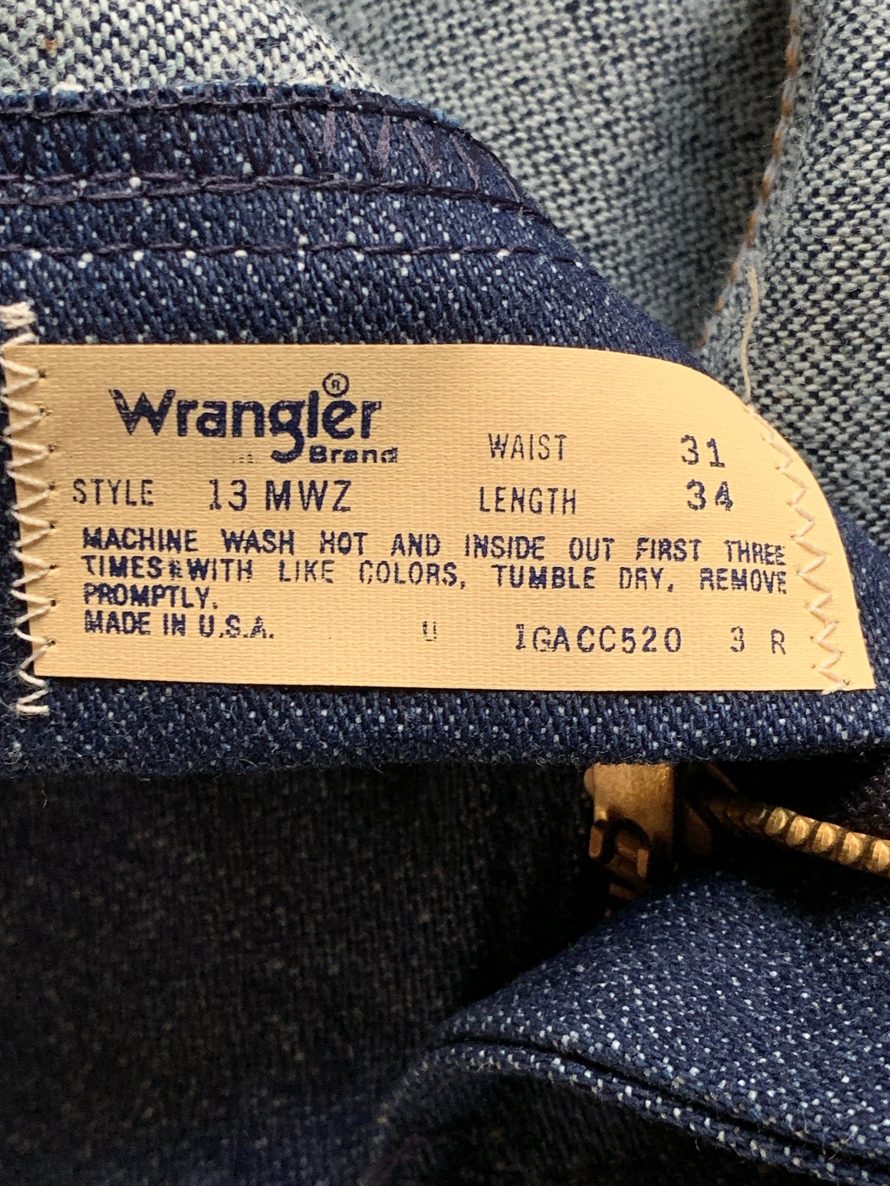 デッドストック】Wranger 13mwzpw デニム 33×36 USA製 【公式通販】