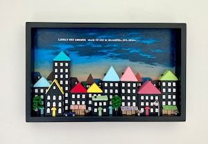 「パステルな屋根の町」の画