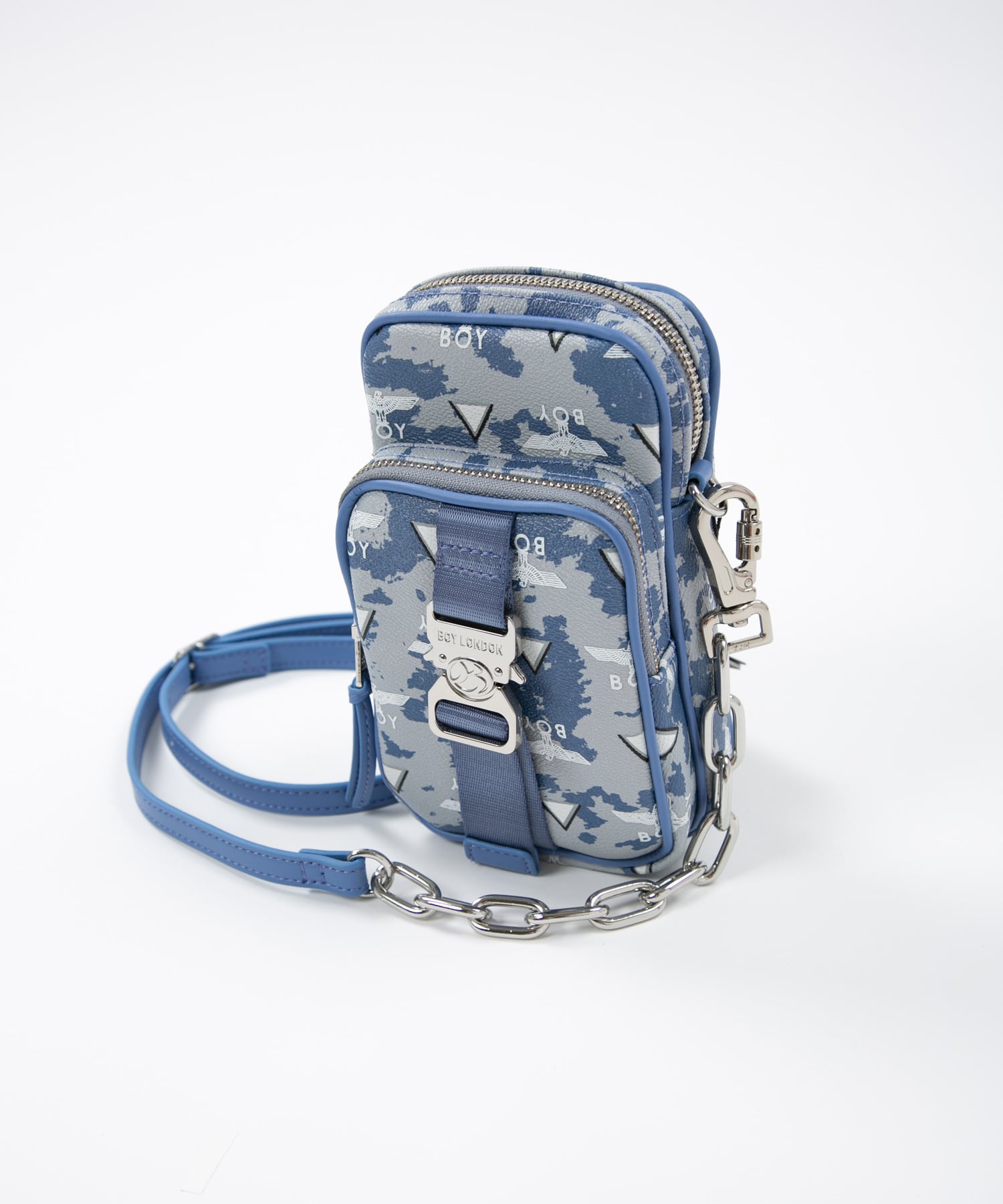 BOY LONDON 【 EAGLE PATTERNED POCKET SHOULDER BAG BLUE BOY LONDON 【 EAGLE PATTERNED POCKET SHOULDER BAG BLUE