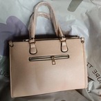 大容量バック レディース ７色 茶 黒 白 トートバック かわいい 仕事カバン エレガント 無地 ポケット付