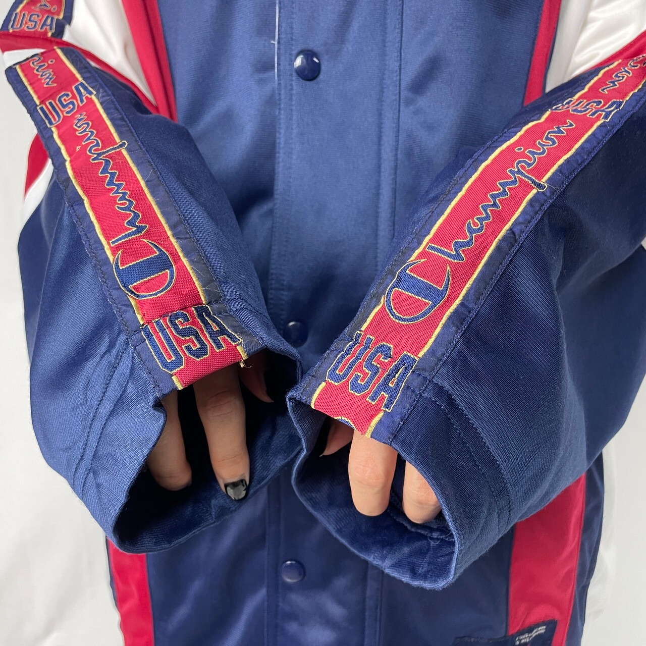Champion USA チャンピオン サイドロゴテープ 半袖 ジャージ トラック 