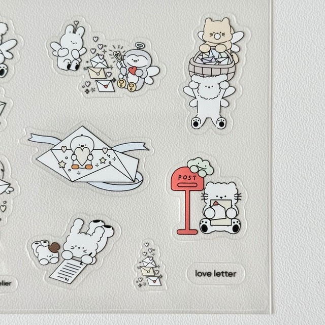 ★予約 papeterie.atelier 〔sticker -love letter-〕