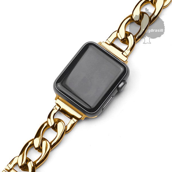 Apple Watch チェーンバンド シルバー レザーホワイト 38mm