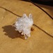 クラスター水晶鉱物原石 ブローチ【一点もの】ハンドメイド天然石アクセサリー