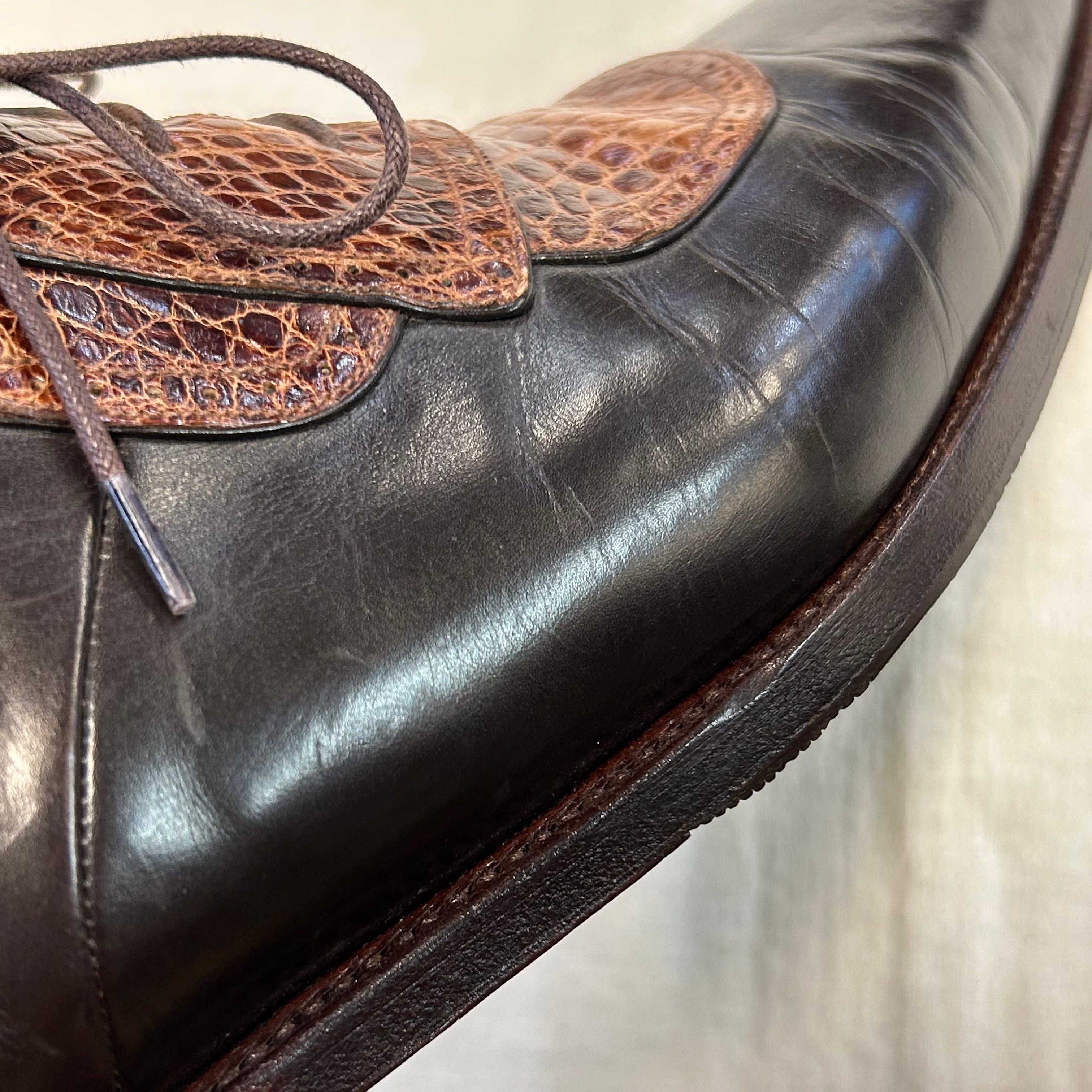 SILVANO LATTANZI COMBI LEATHER SHOES《9 1/2》 | safarionline