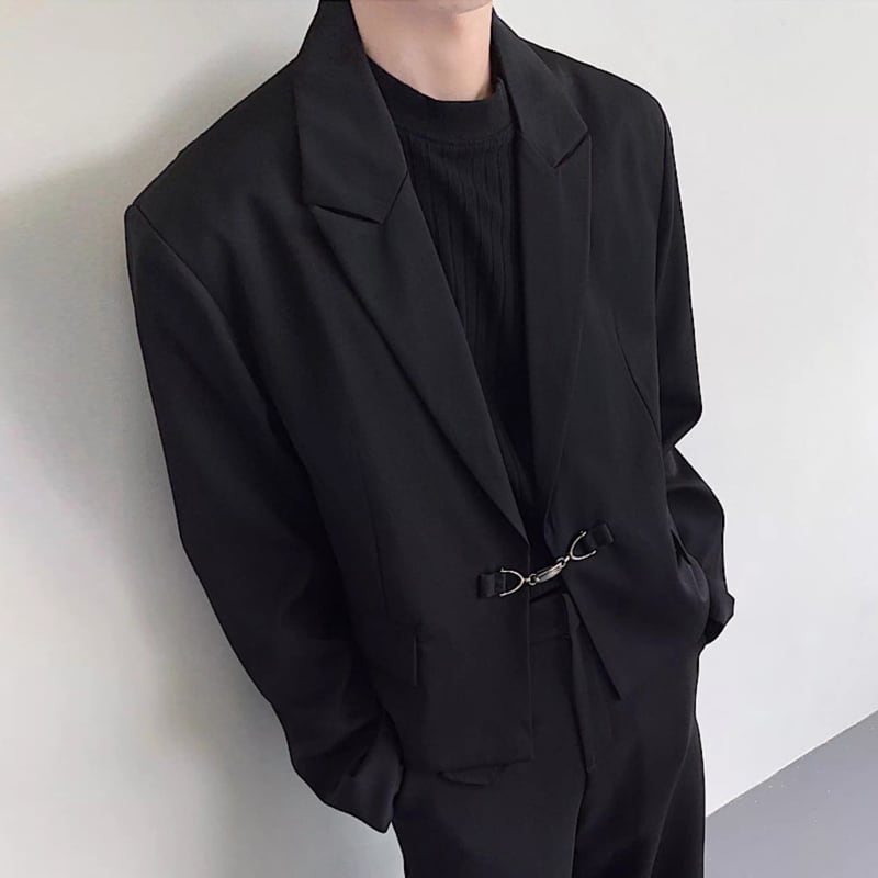 リングクロージャー 腰丈 オーバーサイズ ジャケット 1color MOJ0186