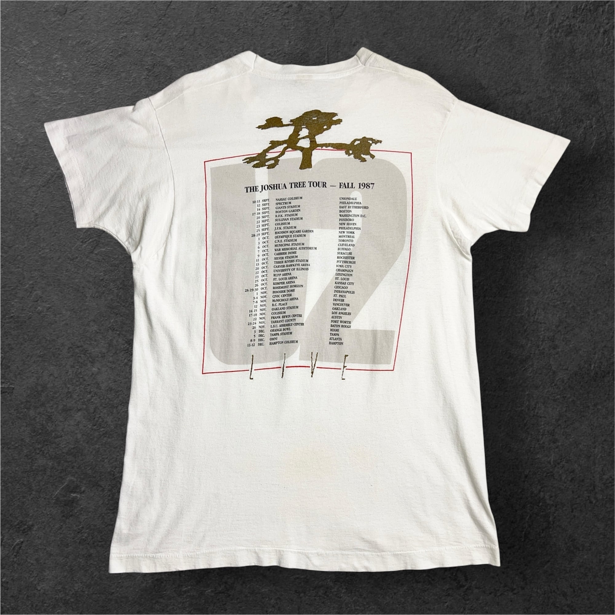 激レア03 80年代 U2 ヴィンテージ Tシャツ 80's U2 THE JOSHUA TREE TOUR 1987 Tshirt 80年代 ユーツー バンドT