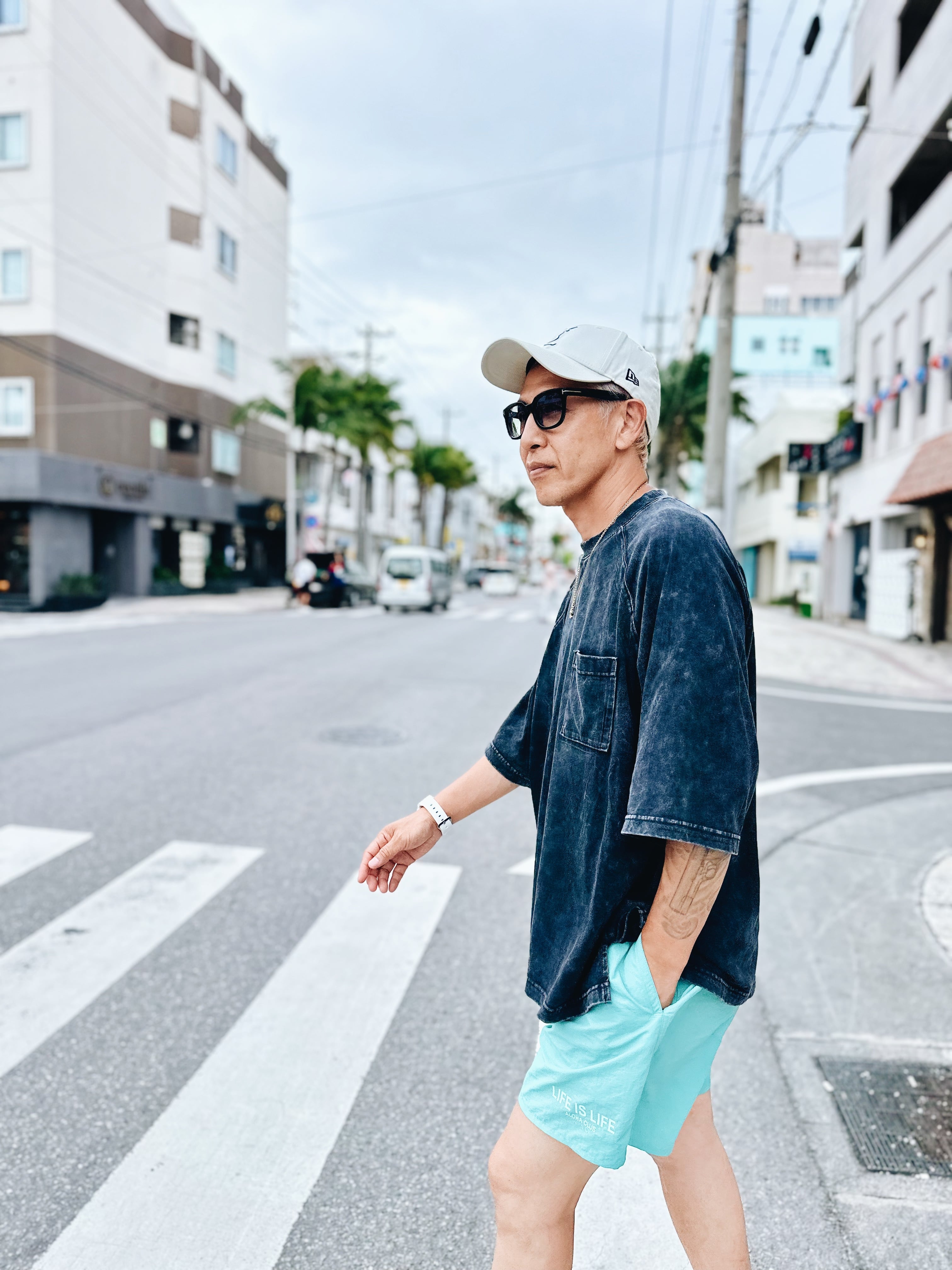 LIFE is オリジナル ラバーロゴ水陸両用ショーツ ¥6,990+tax