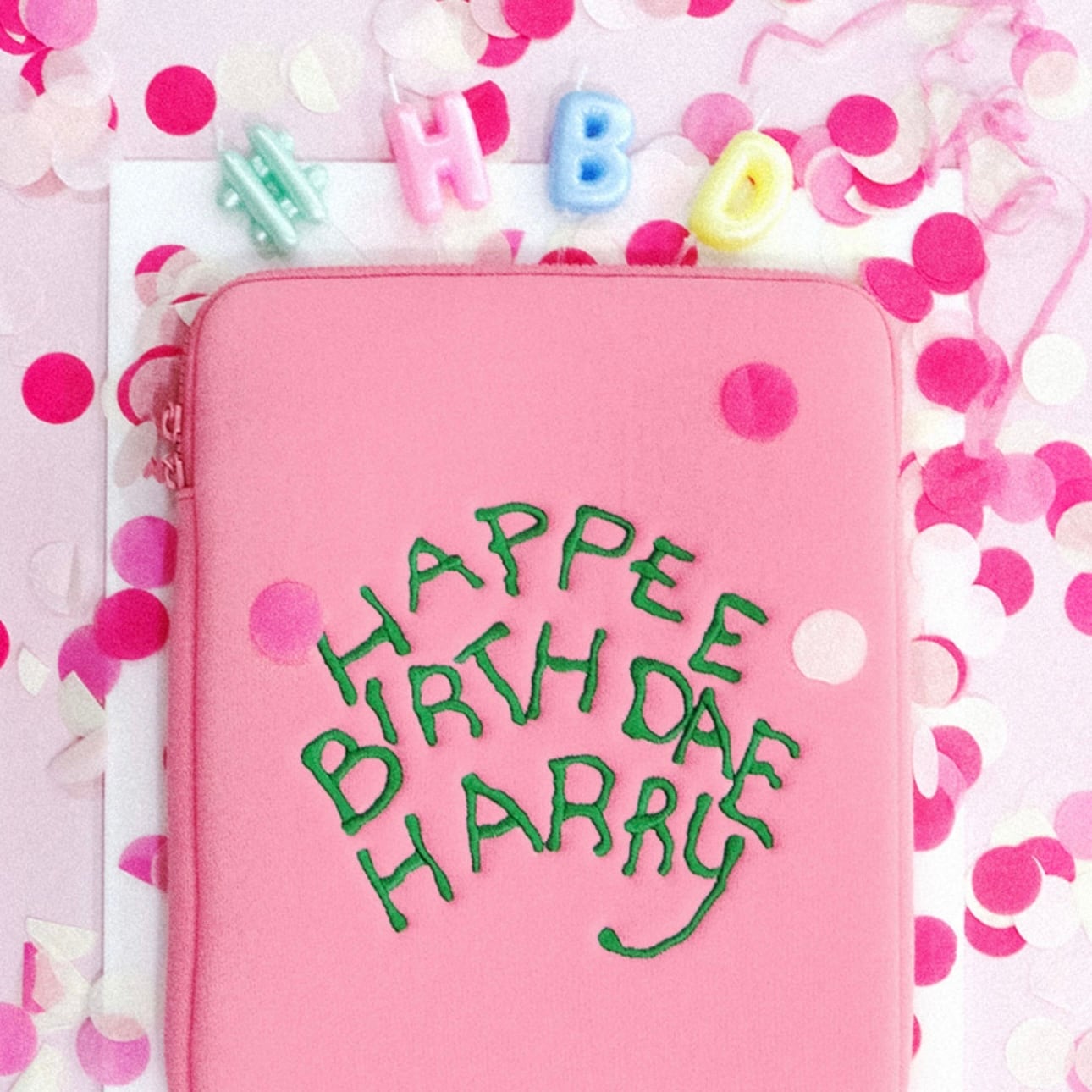 【韓国限定】harry potter birthday cake pouch / ハリーポッター バースデーケーキ ポーチ タブレット PC 韓国雑貨