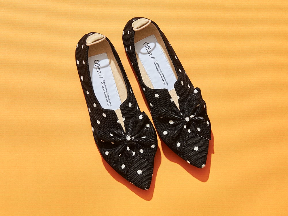 新品♡Offen pointed-BUTTFEE Black & Ivory pointed-BUTTFEE / BLACK & IVORY | Offen