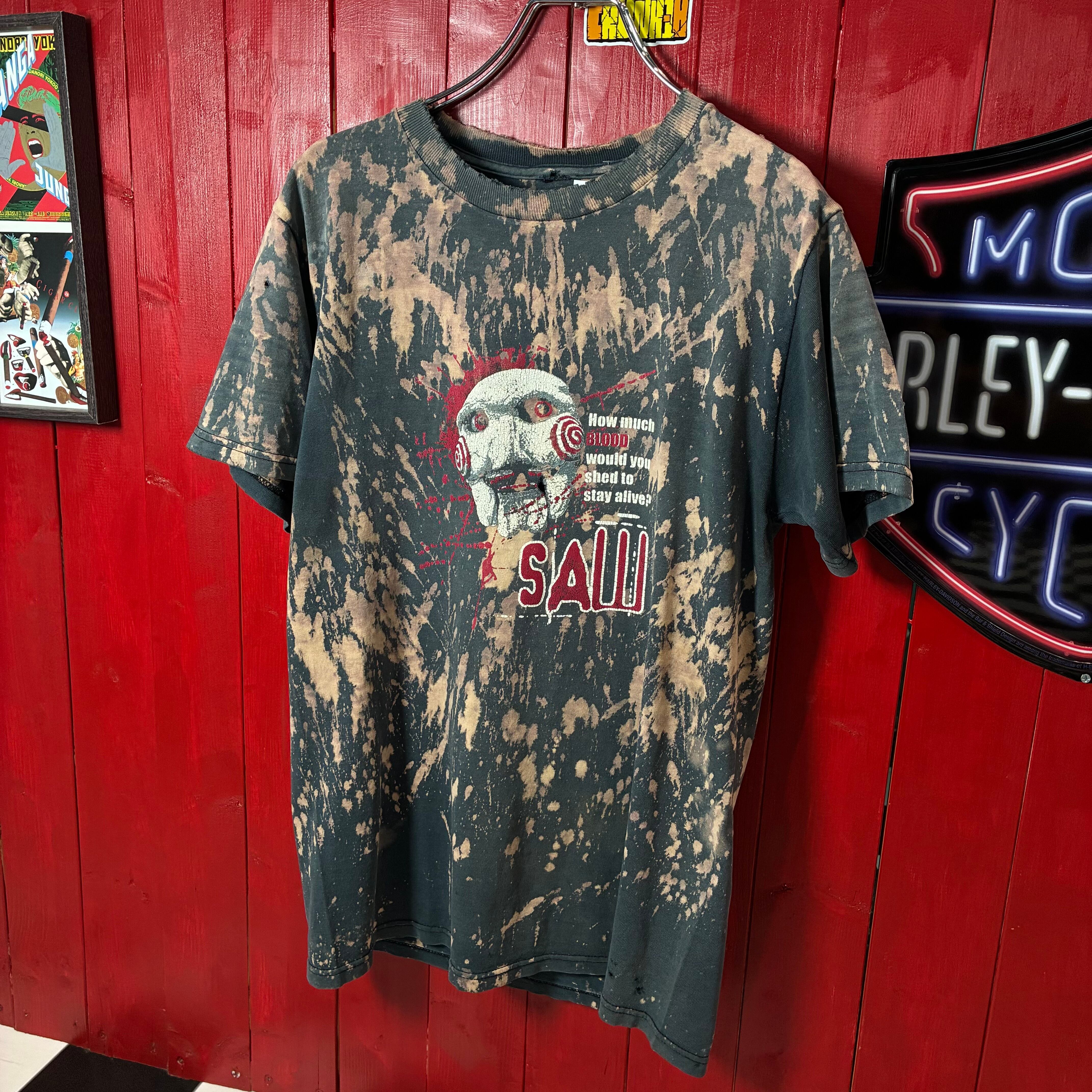 SAW ジグソウ ホラーTシャツ ブリーチ加工 S相当 | 古着屋 the moon