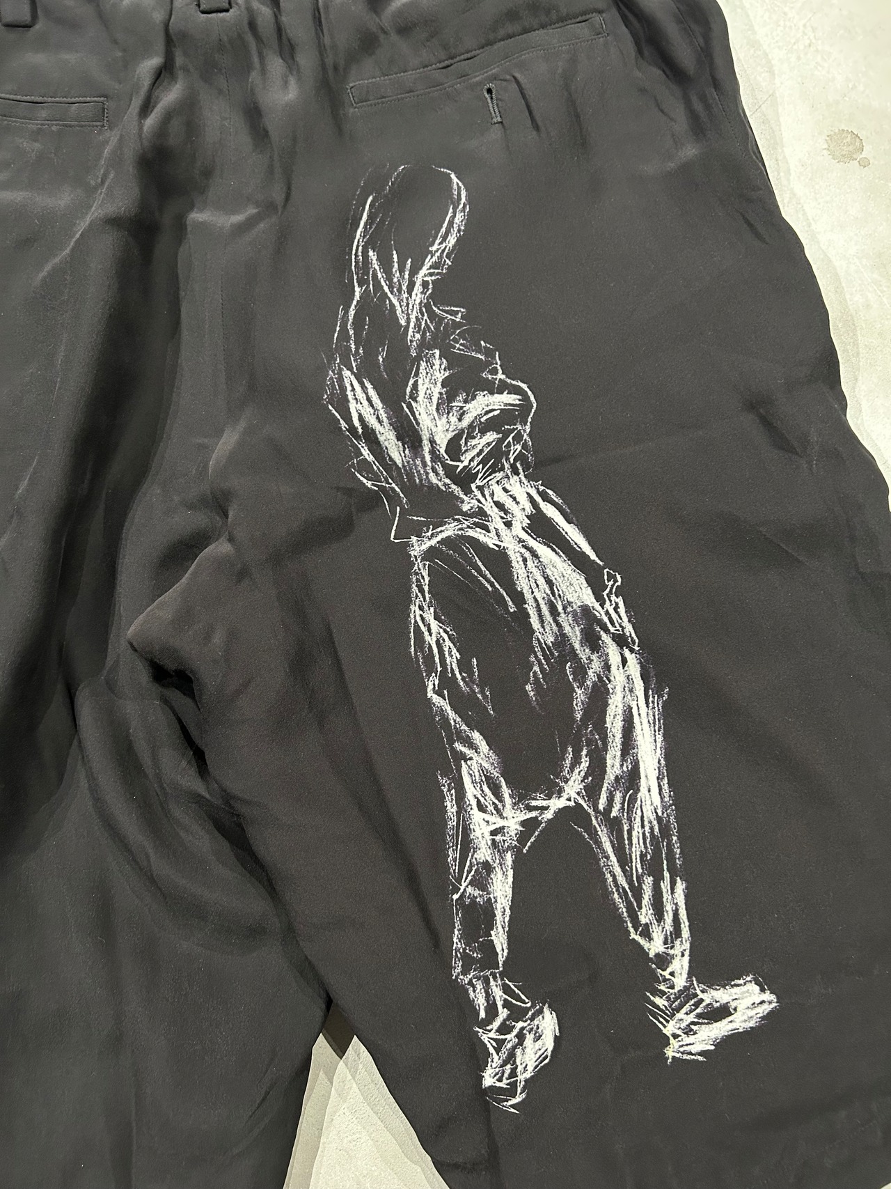 YOHJI YAMAMOTO, graphic print shorts