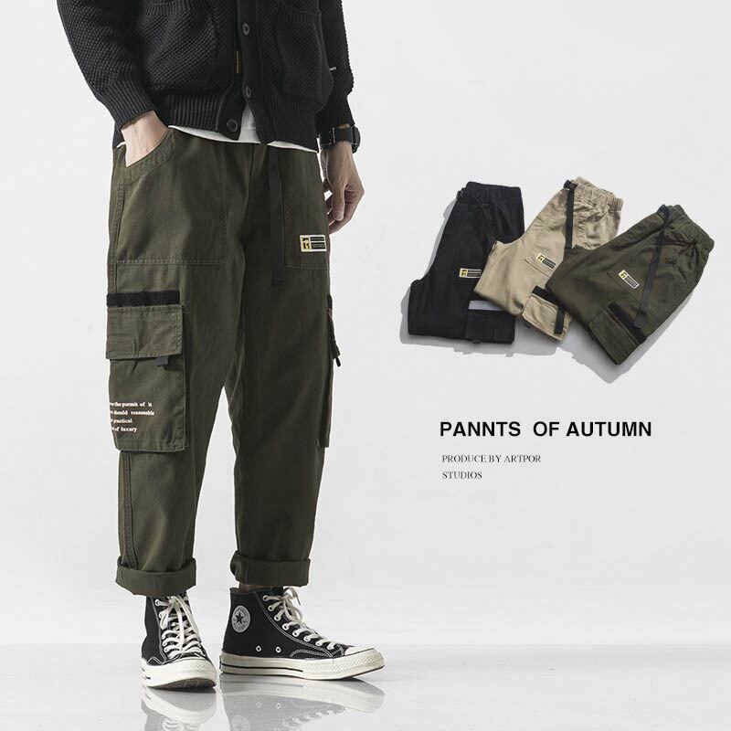 Yidao Vintage Autumn American Trend StraightOverallsメンズエッセイユースパンツメンズルースオールマッチパンツ-アリババ オータム 秋物 ビンテージ hip6-161169323988330