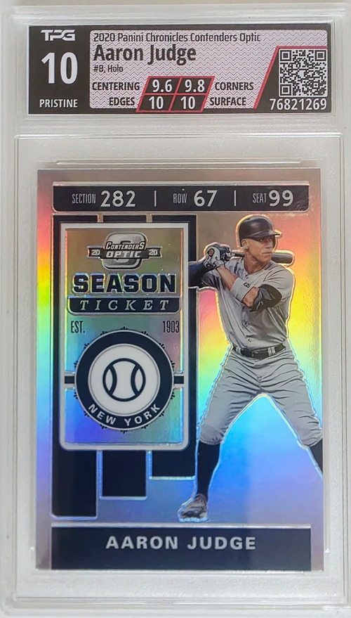 Aaron Judge 2020 Panini Chronicles TPG 10 Grade Season Ticket Card