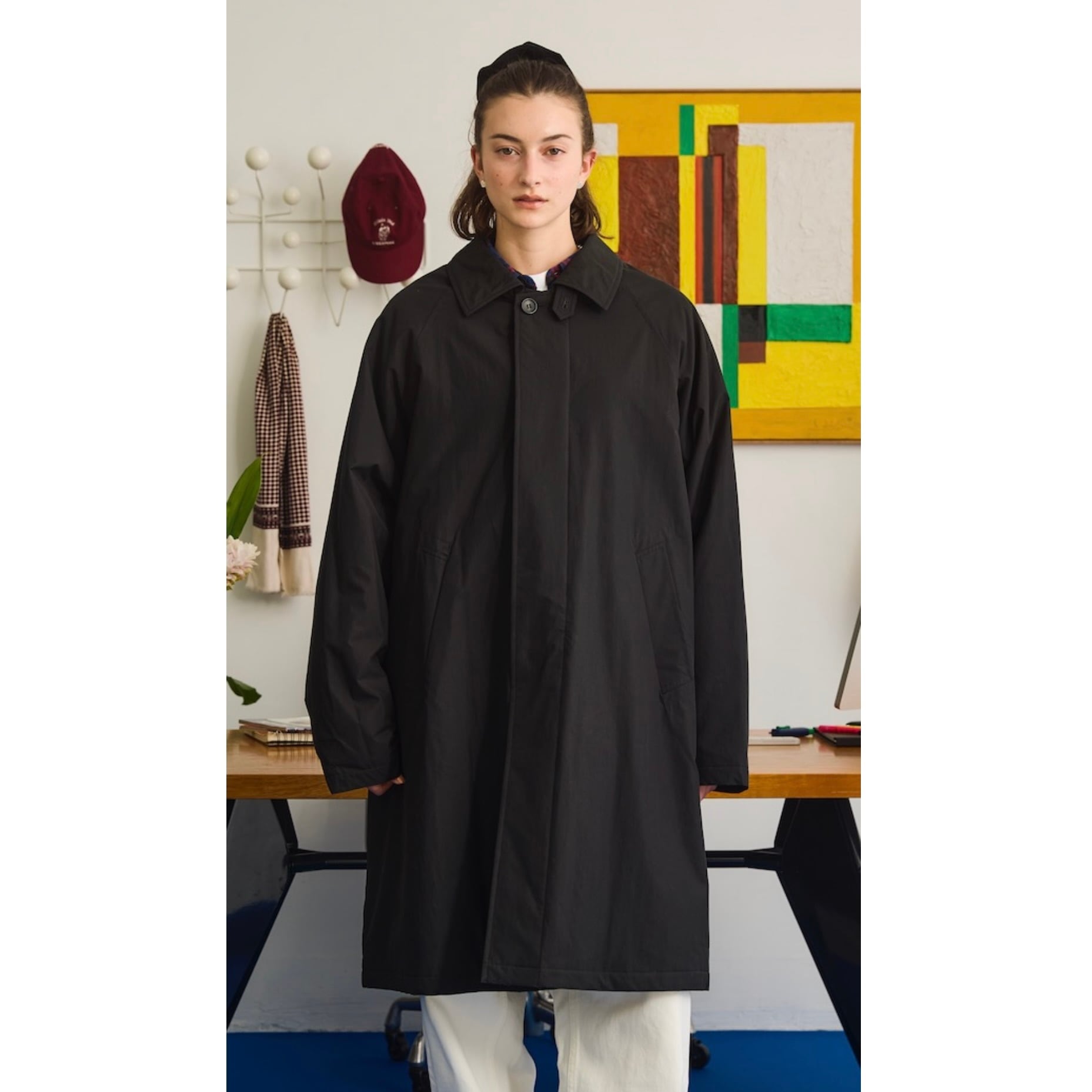 Oblada FEATHER COAT BLACK | 1F Store