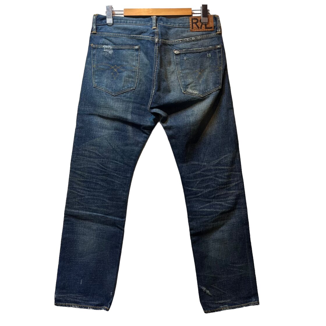 RRL イエロー ダブルアールエル リペア加工 オーバーオール