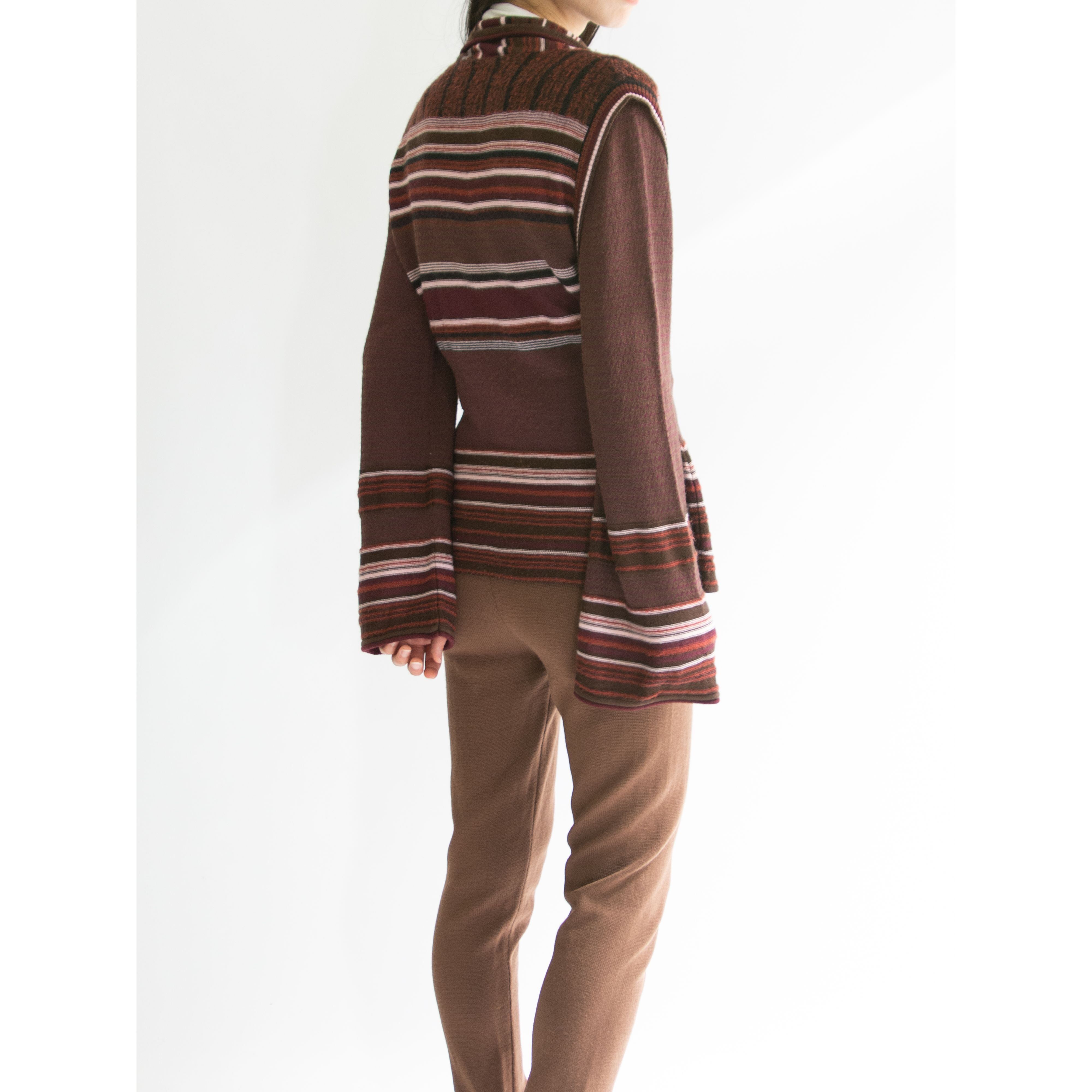 【KENZO】Made in Italy 80's Wool-Acrylic Mohair Blend Flare Sleeve Knit Cardigan(ケンゾー イタリア製ウールアクリル モヘヤ混 フレアスリーブ ニットカーディガン)