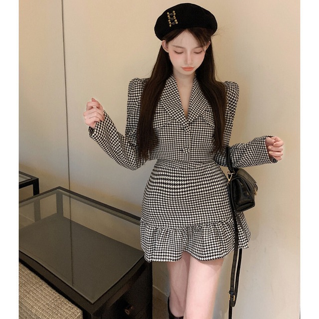 格子柄オータムショートハイウェストウェスト薄手スカート 秋物 ガールズファッション26619474297