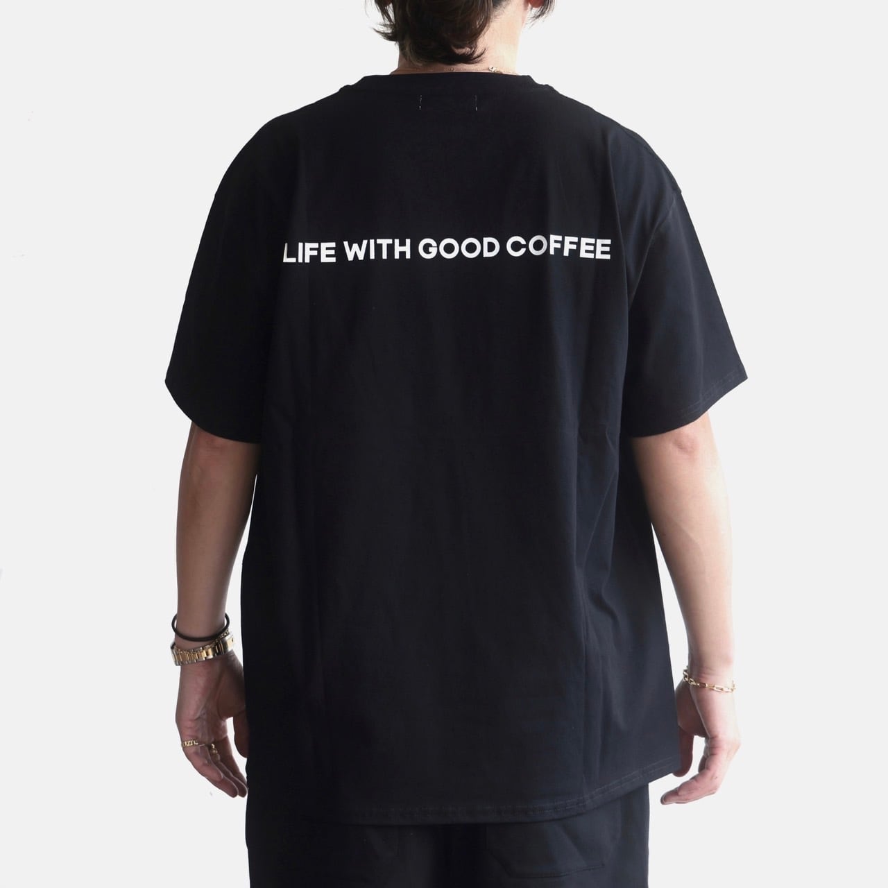 NO COFFEE Tシャツ黒M kyne ノーコーヒー