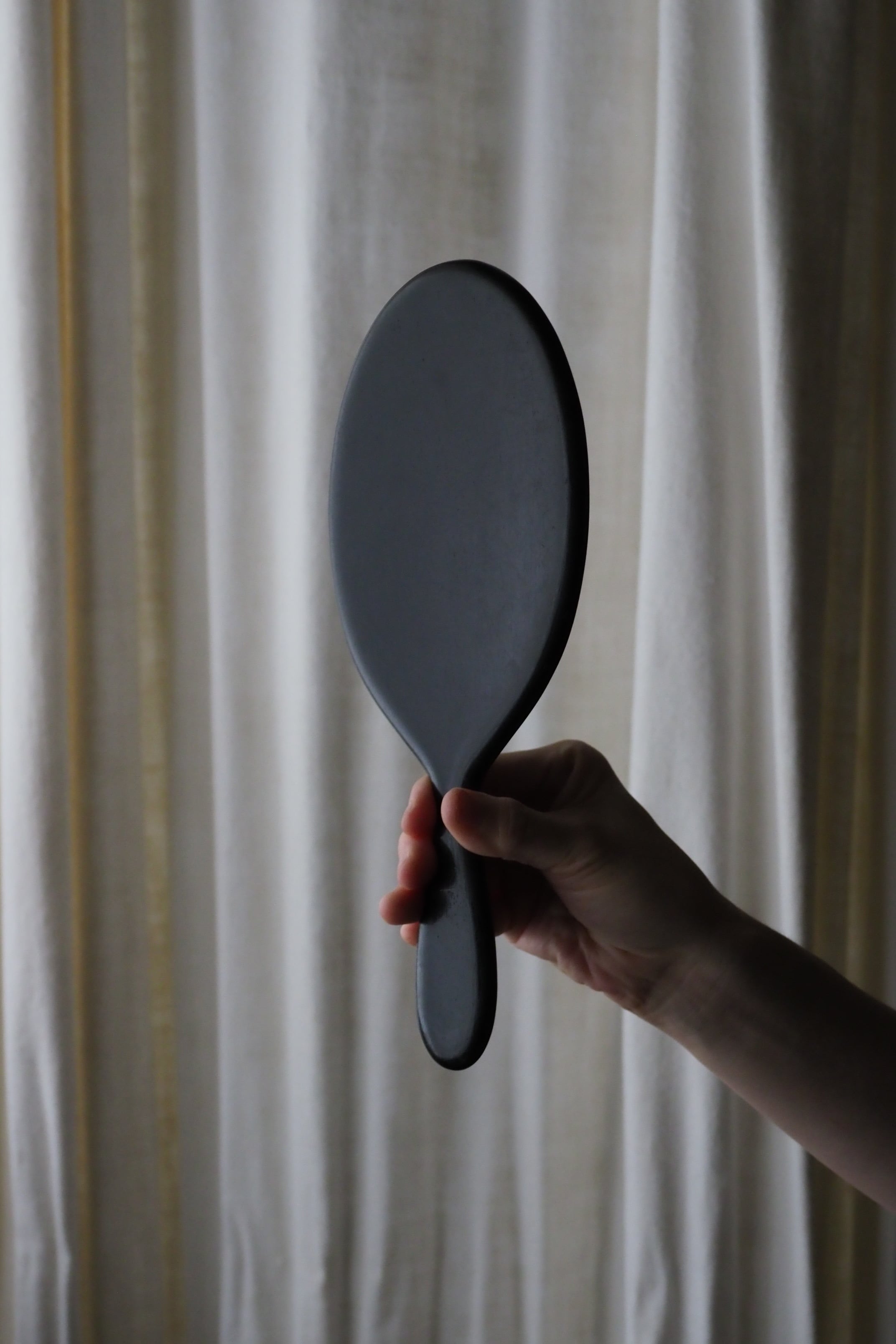 黒檀のハンドミラー-antique ebony hand mirror | アンティーク