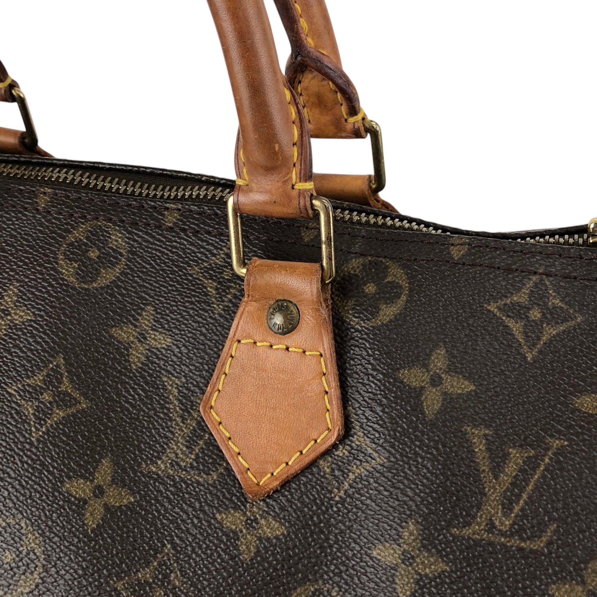 LOUIS VUITTON ルイヴィトン モノグラム ハンドバッグ ブラウン PVC