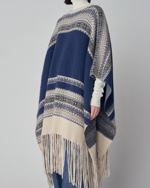 【co】Knit Poncho in Cashmere