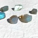 ラブラドライト 原石ピアス / イヤリング 【金具選択可/石おまかせ】 ハンドメイド鉱物天然石アクセサリー