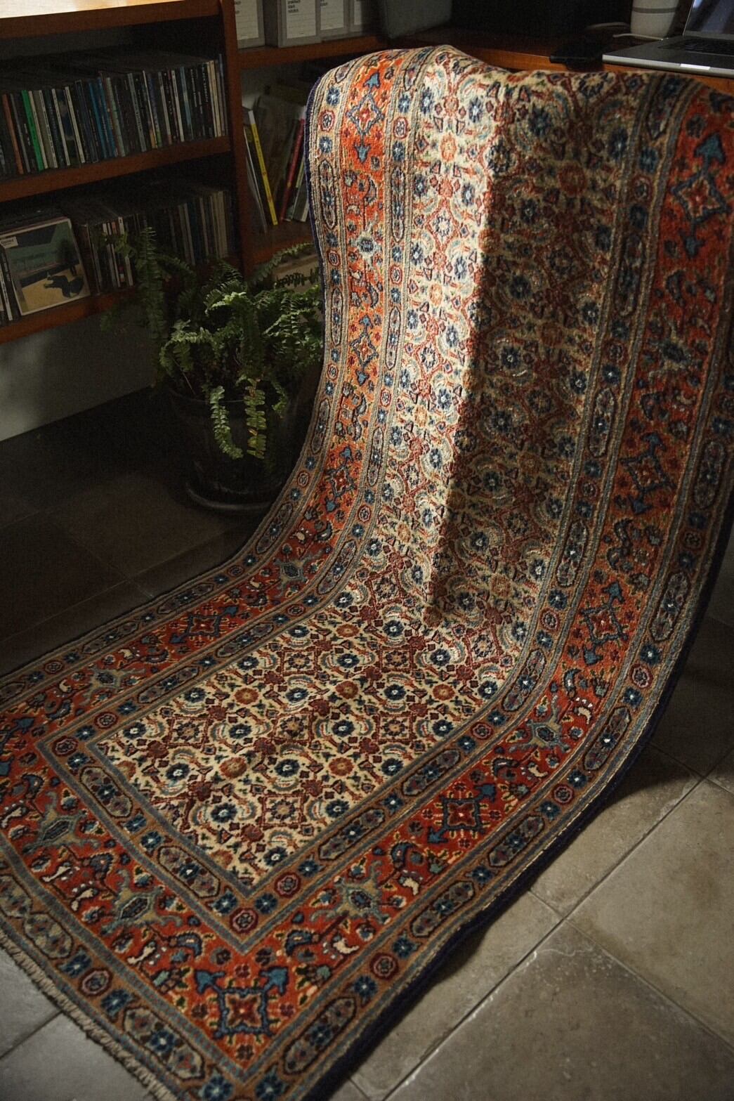 1168-Vintage Persian Malayer rug