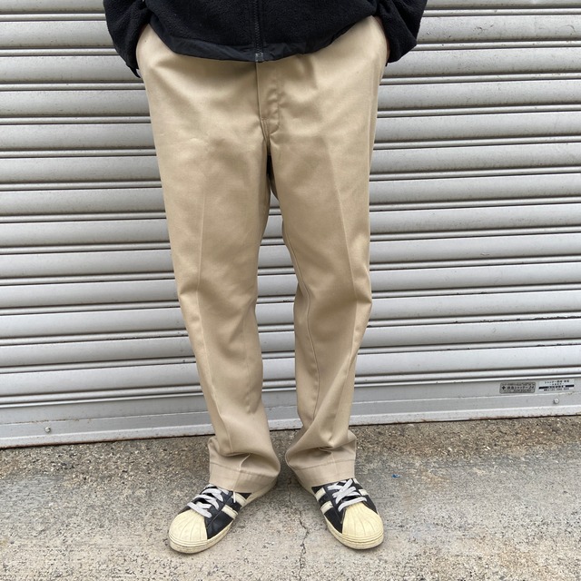 80s USA ディッキーズ ワークパンツ チノパン チビタグ ベージュ W34
