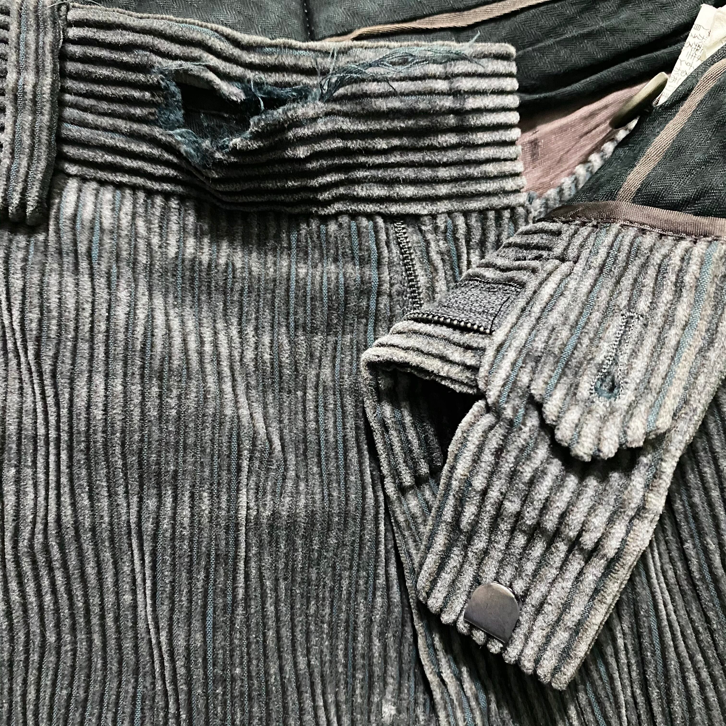 HERMES faded gray color corduroy pants | NOIR ONLINE