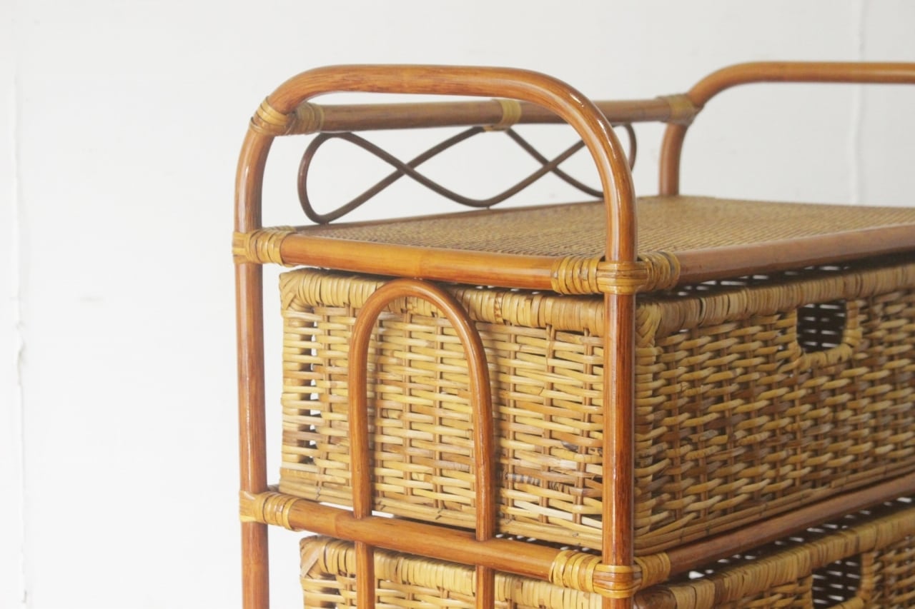 籐タンス ラタンチェスト アンティーク家具 ラタン 籐 タンス チェスト