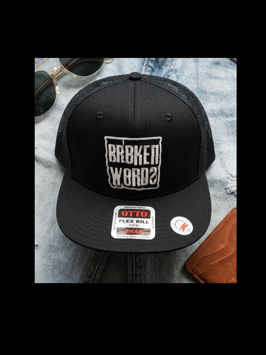 BROKENWORDZ LOGO ベースボールキャップ ブラック | BROKENWORDZ