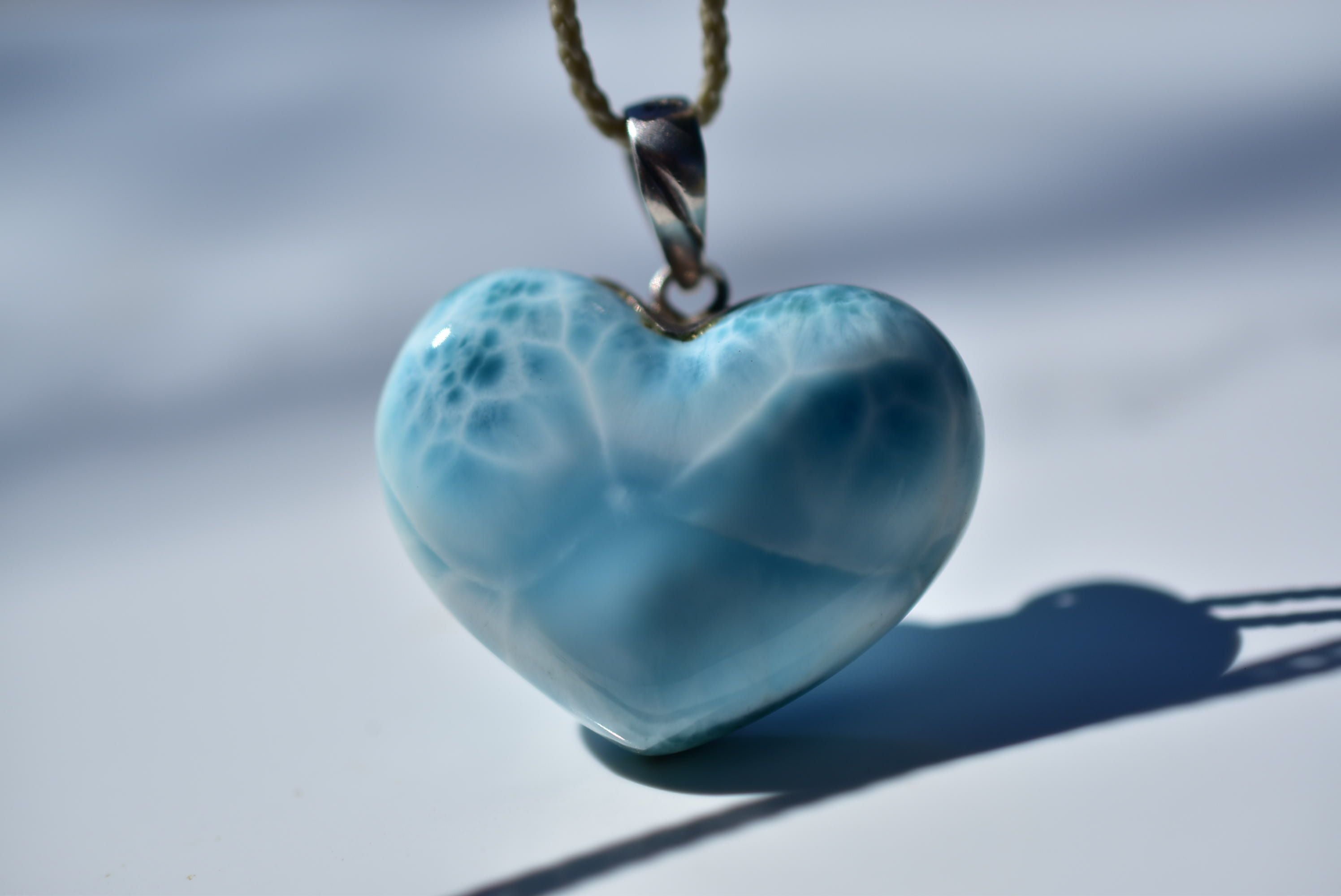 ☆【良質,♡型】ラリマートップ ハート