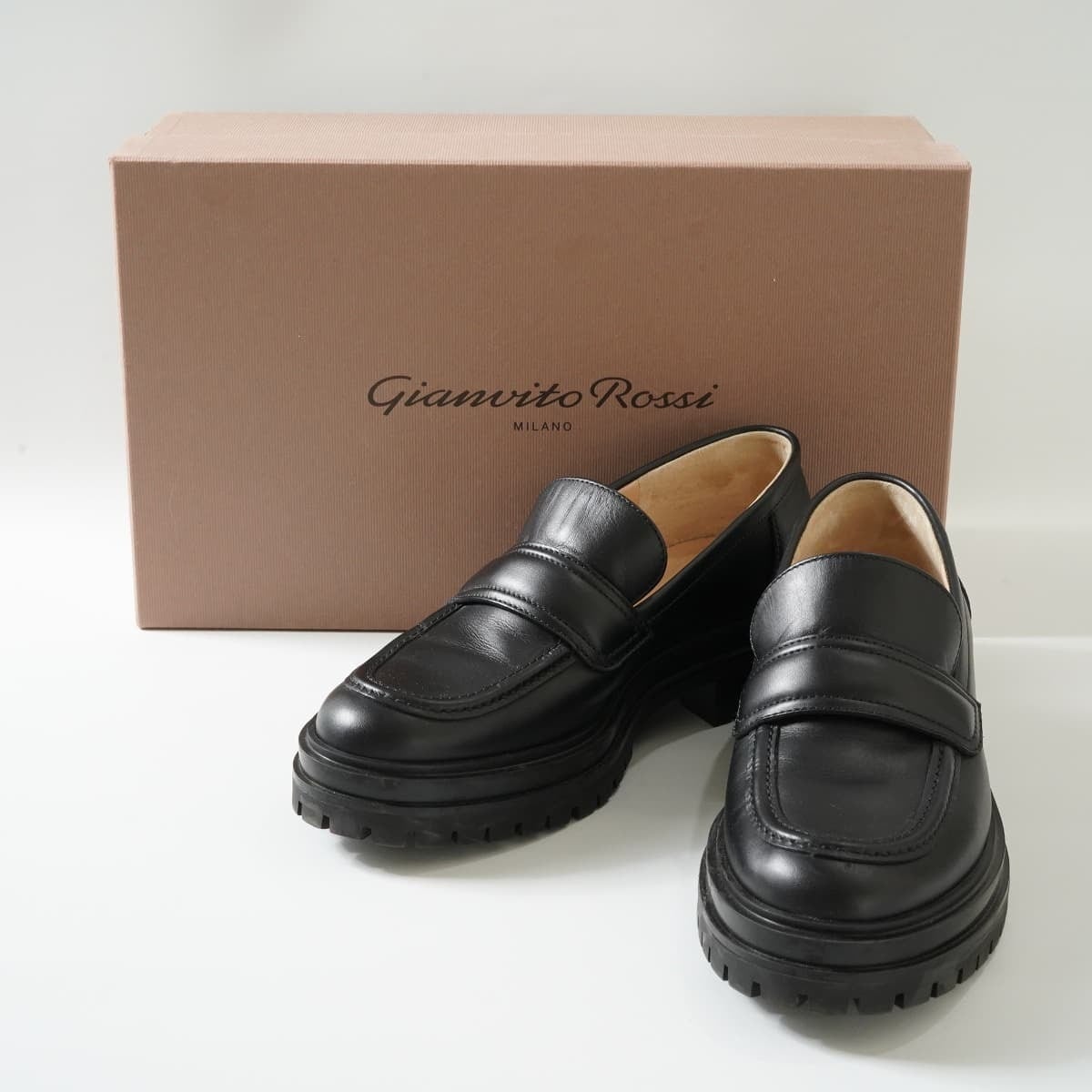 Gianvito Rossi コロンとしたローファー 37サイズ 定価12万円 - 靴