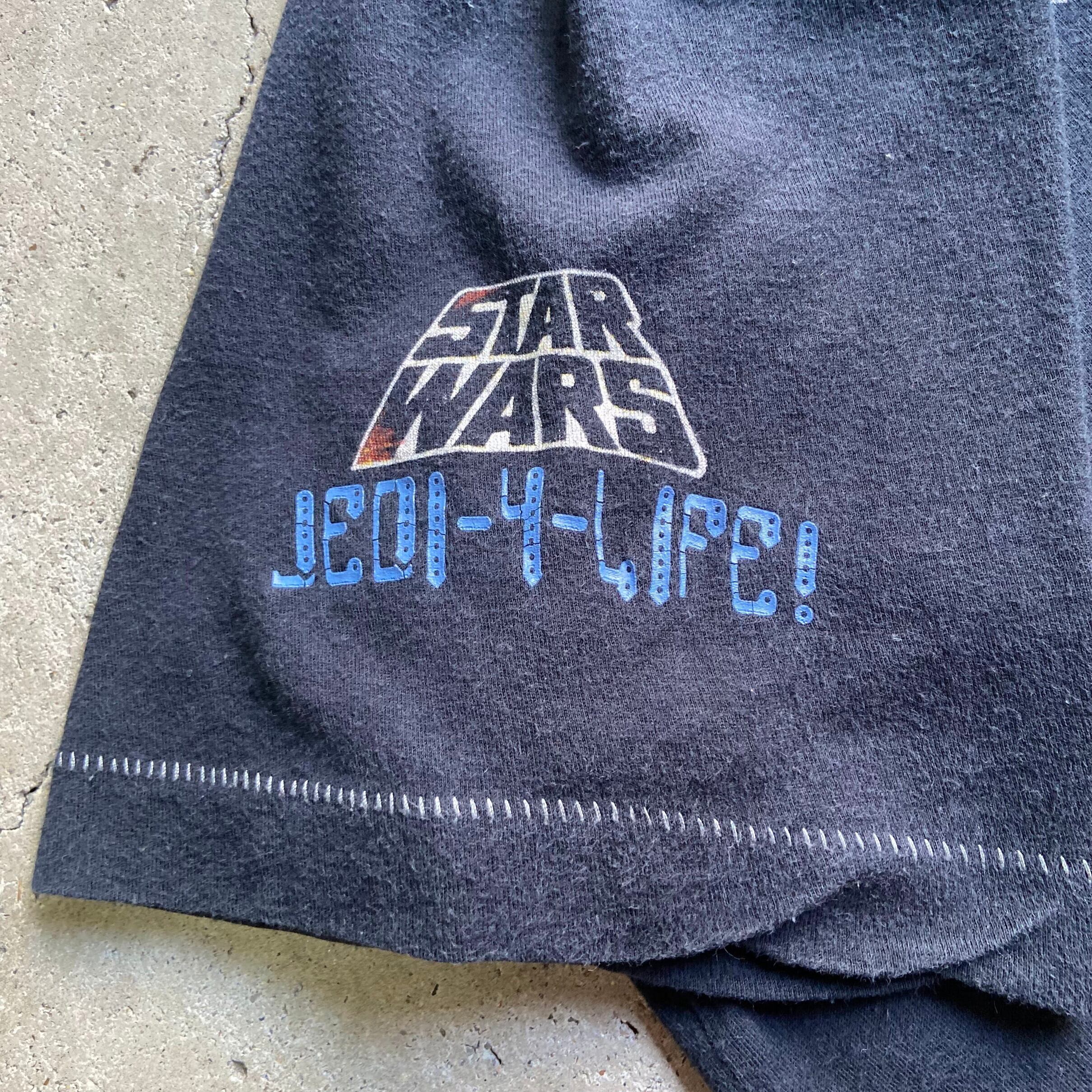 00年代 STAR WARS スターウォーズ ”星球大戦” ムービー 両面プリントTシャツ メンズL 古着 00s ヴィンテージ ビンテージ 映画  ブラック 黒 バックプリント 漢字 【Tシャツ】【CS2209-30】【CS2212-20】 | cave 古着屋【公式】古着通販サイト